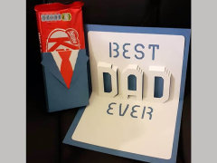 Fathers Day gift consisting of a popup card and a holder for a chocolate slab